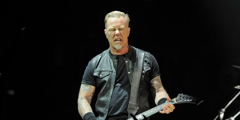 Metallica performing at the O2 Arena