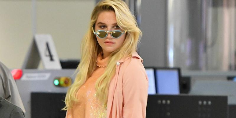 Kesha seen heading through security at LAX