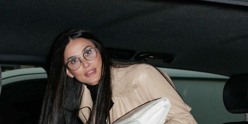 Demi Moore leaving her hotel during Paris Fashion Week
