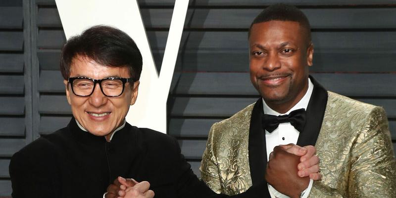 Jackie Chan & Chris Tucker at the 2017 Vanity Fair Oscar Party in Beverly Hills