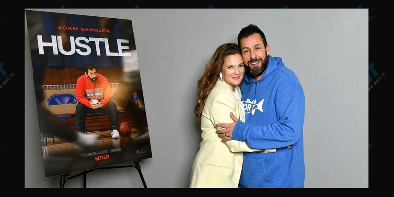 Drew Barrymore and Adam Sandler promote his new film.