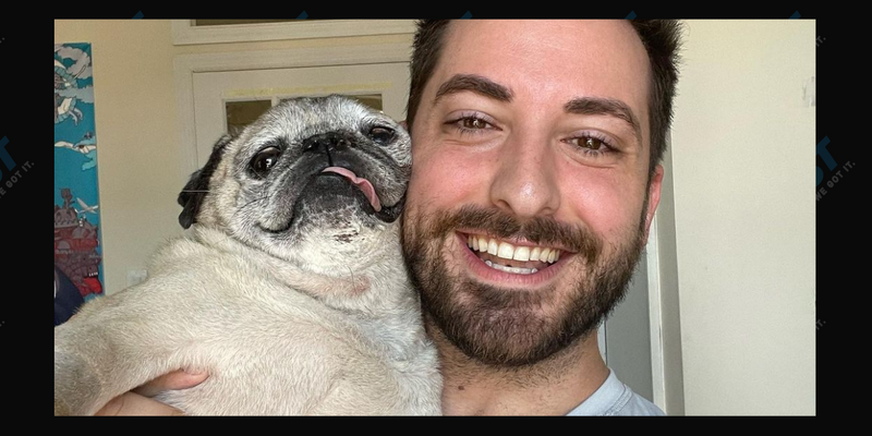 Jonathan Graziano and Noodle the Pug