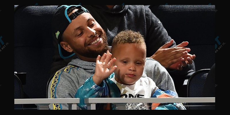 Stephen Curry and son Canon