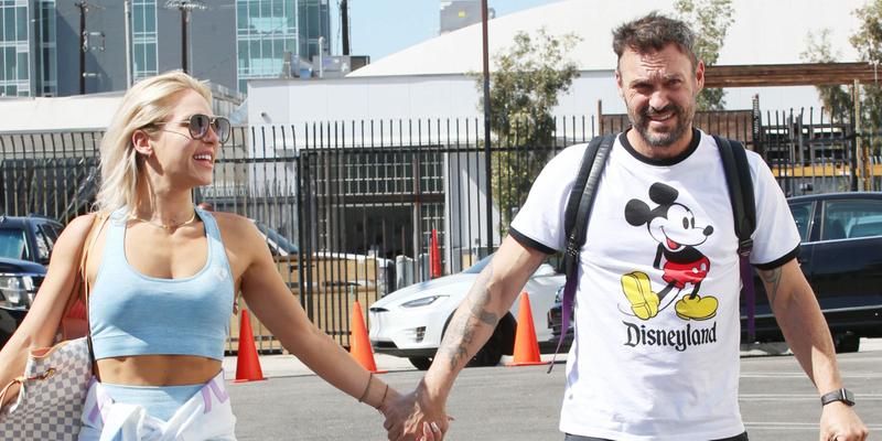Brian Austin Green all smiles with Sharna Burgess as they head into practice