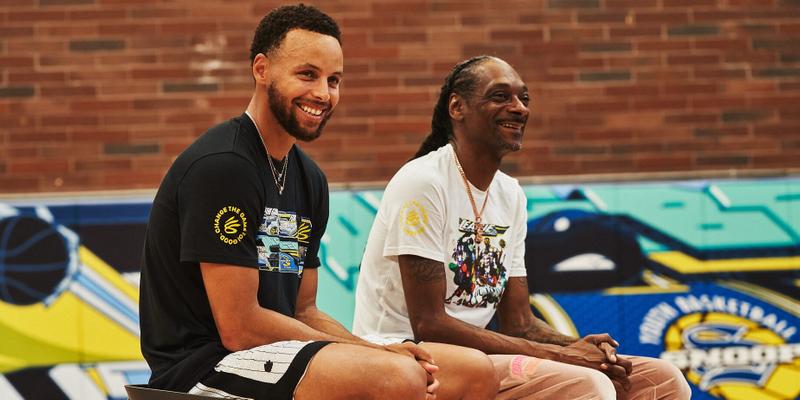 Stephen Curry and Snoop Dogg team up for youth hoops in Long Beach, California