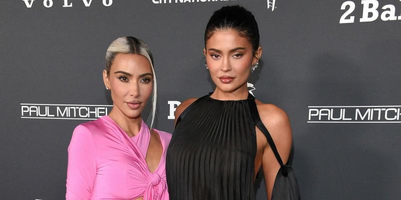 Kim Kardashian and Kylie Jenner at the 2022 Baby2Baby Gala