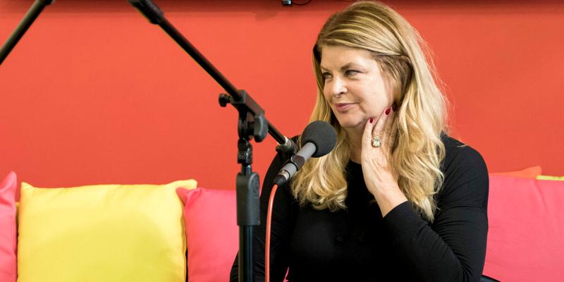 Kirstie Alley chats with Dan Wootton at The Sun