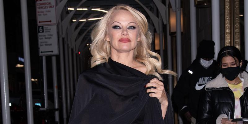Pamela Anderson and Her Son Brandon Thomas Lee Head to Dinner in NYC