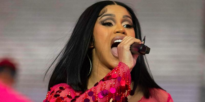 Cardi B seen performing at Wireless festival in London