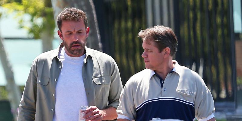 Air - Ben Affleck and Matt Damon are seen on the set of their new movie