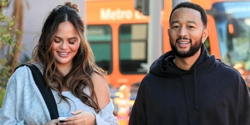 Chrissy Teigen And John Legend Are Seen Out For A Walk