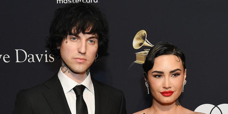 Demi Lovato and BF Jutes at Clive Davis Annual Pre-Grammy Party - Arrivals