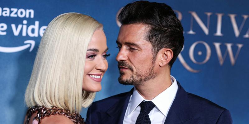 Singer Katy Perry and fiance/actor Orlando Bloom arrive at the Los Angeles Premiere Of Amazon's 'Carnival Row' held at the TCL Chinese Theatre IMAX on August 21, 2019 in Hollywood