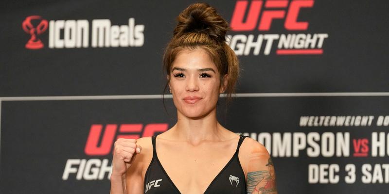 UFC Fighter Tracy Cortez Shows Off Body In Tight Black Bathing Suit