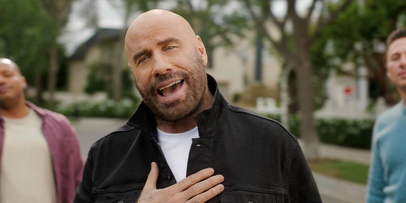 John Travolta spoofs Grease song Summer Nights in T-Mobile Super Bowl ad with Zach Braff and Donald Faison