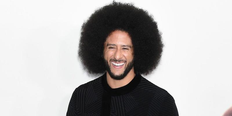 Colin Kaepernick at the Premiere of Colin in black and white