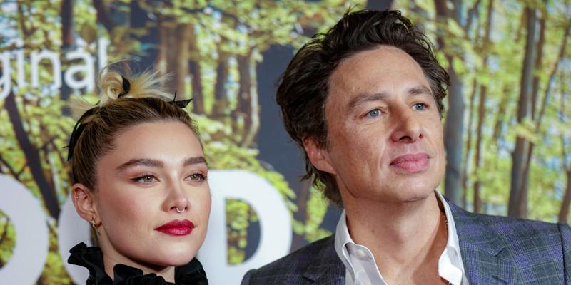 Zach Braff and Florence Pugh at Sky Original of 'A Good Person' Premiere at Ham Yard Hotel in London