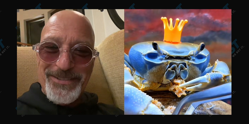 Howie Mandel and Howie the Crab