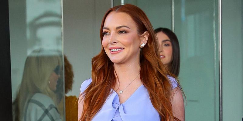 Lindsay Lohan and sister Ali Lohan are seen leaving the Drew Barrymore show in New York City