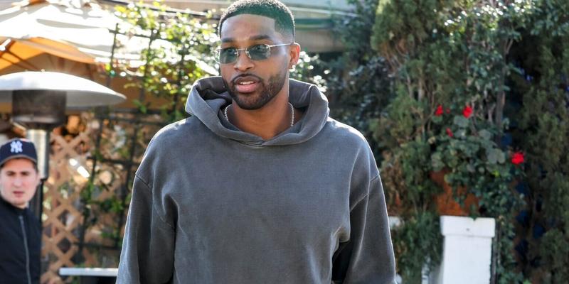 Tristan Thompson is seen out for lunch at Il Pastio
