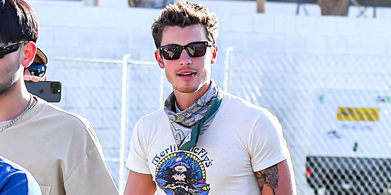 Shawn Mendes looks fashionably cool while attending the Coachella Music amp Arts Festival in Indio CA