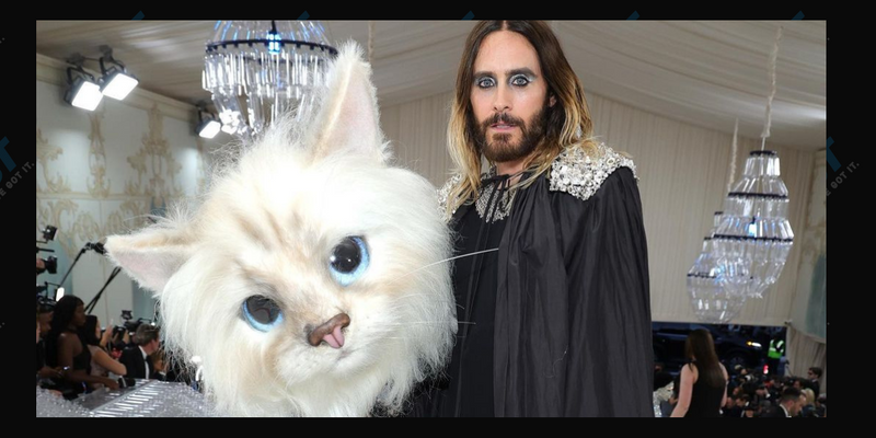 Jared Leto as Choupette at the 2023 Met Gala