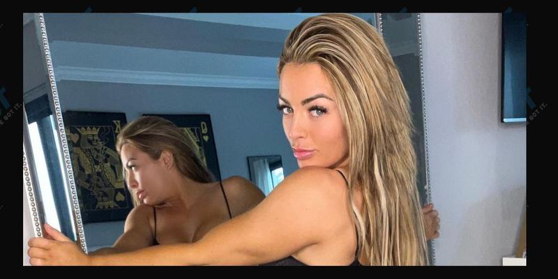 Mandy Rose's Chest Pops Out Of Tight Black Top In 'Sultry' Photo