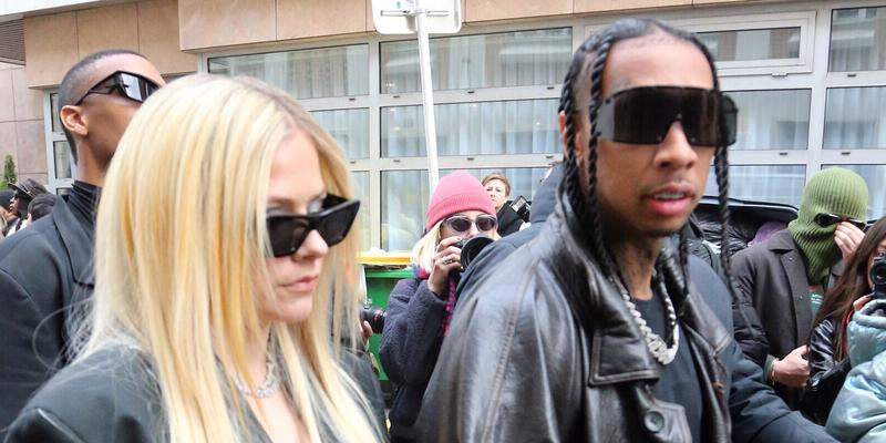 Singer Avril Lavigne and Tyga attend Y/Project runway in Paris