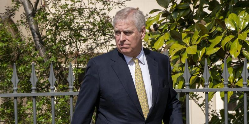 Prince Andrew joins the Royal Family at St George's Chapel