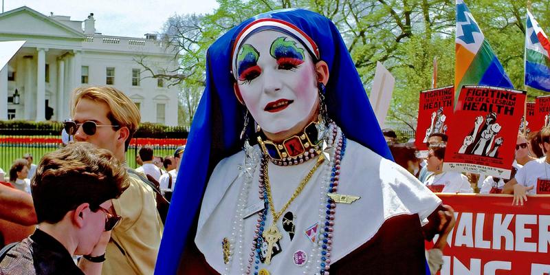 A member of the Sisters of Perpetual Indulgence