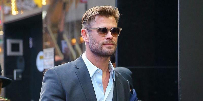 Chris Hemsworth spotted leaving Good Morning America in NYC