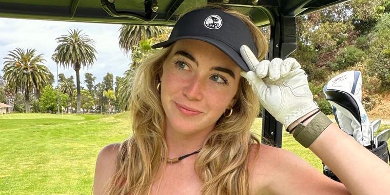 Golfer Grace Charis Rocks The Catalina Golfer Mixer In A Black Bikini