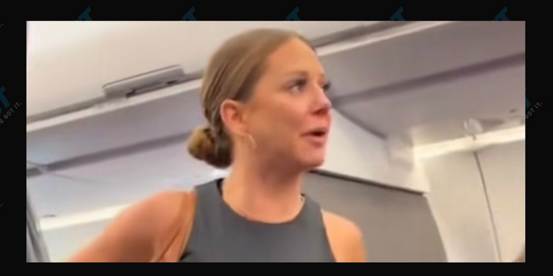 Lady freaks out on plane