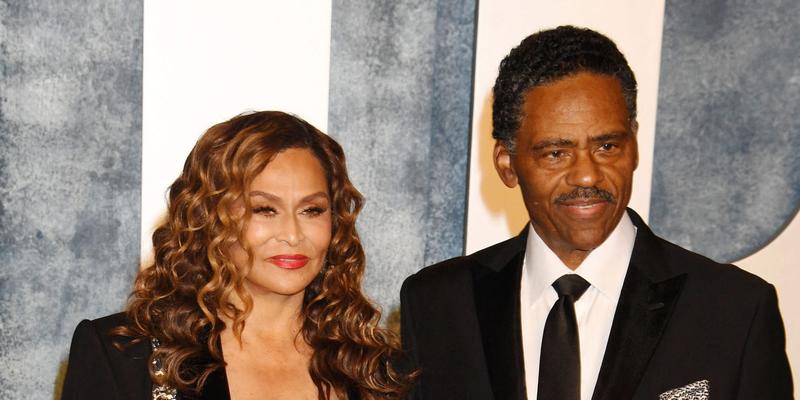 Tina Knowles and Richard Lawson at the 2023 Vanity Fair Oscar Party Hosted By Radhika Jones - Arrivals