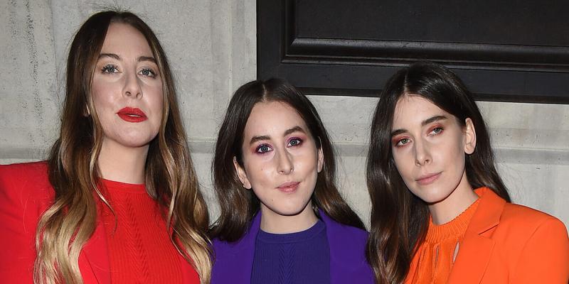 Girl group Haim arrive at the Brit Awards Universal Music Afterparty held at The Ned hotel