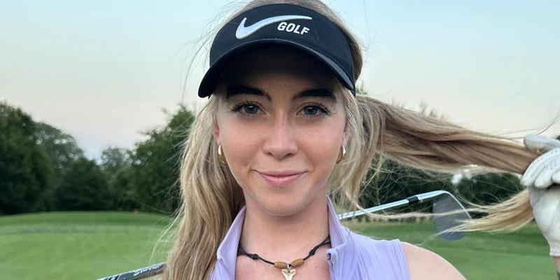 Golfer Grace Charis In Unzipped Tank Top Asks ‘Can I Borrow A Ball’