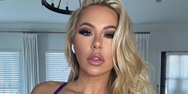 Kindly Myers poses in see-through lingerie