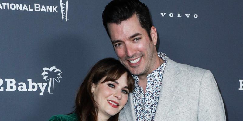 Zooey Deschanel and Jonathan Scott arrive at the Baby2Baby 10-Year Gala 2021
