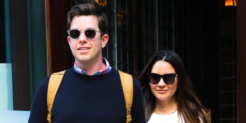 John Mulaney and Olivia Munn seen holding hands while heading to the comedian's standup show at Madison Square Garden in New York City