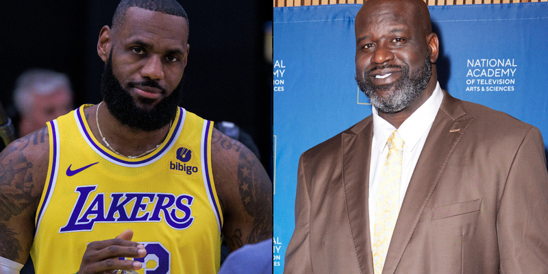 LeBron James and Shaquille O'Neal
