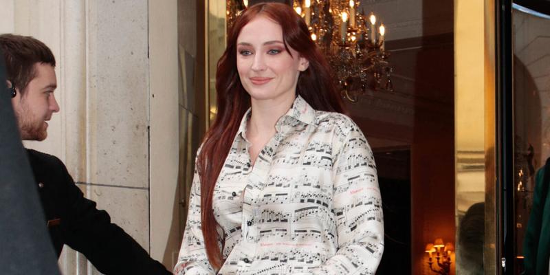 Sophie Turner leaving her hotel for Louis Vuitton show during Paris Fashion Week