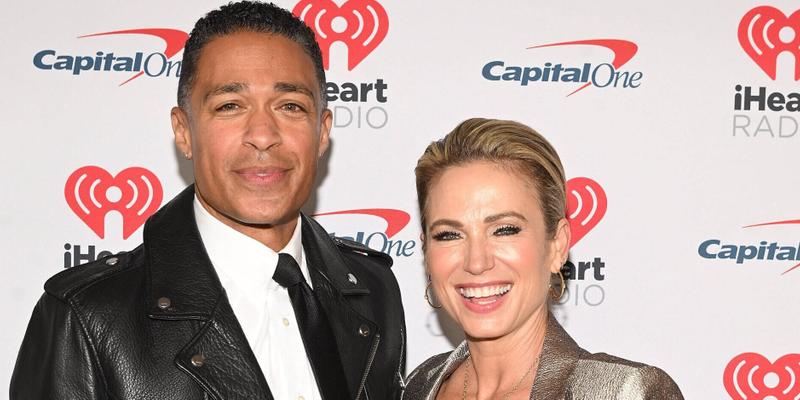 Amy Robach And T.J. Holmes at iHeartRadio z100's Jingle Ball fest, 2023