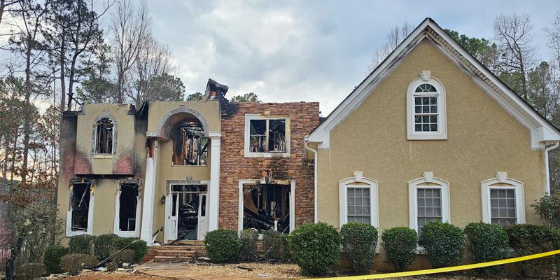 Cocoa Browns Georgia home destroyed in a devastating fire which forced the actress and her young son flee for their lives - as GoFundMe smashes $50k target.