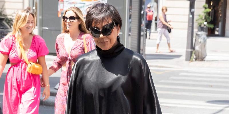 Kris Jenner leaving Restaurant L'avenue and go to Dior Shop during Paris Fashion Week