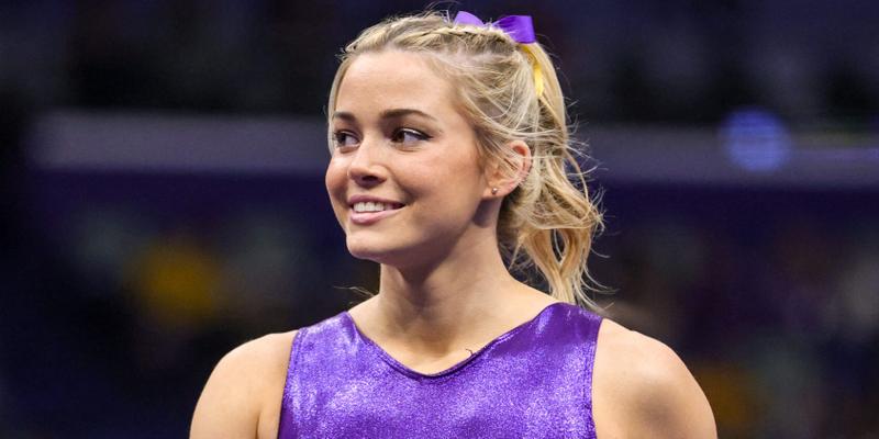 March 23, 2024: LSU's Olivia Dunne warms up on the floor prior to NCAA Gymnastics action in the SEC Championships at the Smoothie King Center in New Orleans, LA. Jonathan Mailhes/CSM (Credit Image: © Jonathan Mailhes/Cal Sport Media) Newscom/(Mega Agency TagID: csmphotothree245776.jpg) [Photo via Mega Agency]