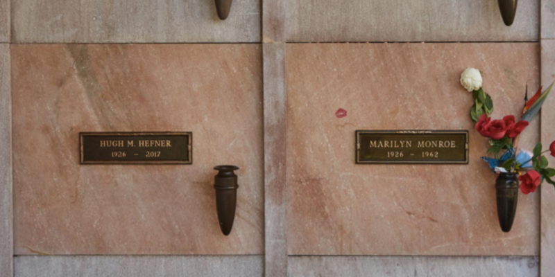 Crypt Near Marilyn Monroe And Hugh Hefner
