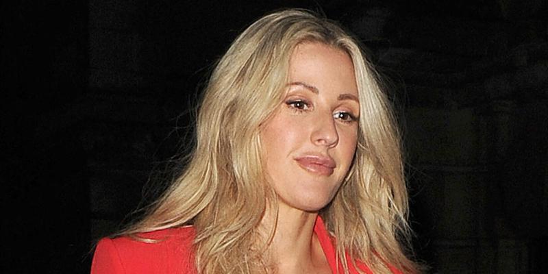 Ellie Goulding leaving The Victoria &amp; Albert Museum, having performed a private gig there. Ellie wore a red cape, red boots and red hot pants, as well as a red lace bra. She was joined by her husband Caspar Jopling