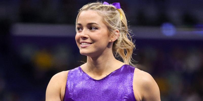 March 23, 2024: LSU's Olivia Dunne warms up on the floor prior to NCAA Gymnastics action in the SEC Championships at the Smoothie King Center in New Orleans, LA. Jonathan Mailhes/CSM (Credit Image: © Jonathan Mailhes/Cal Sport Media) Newscom/(Mega Agency TagID: csmphotothree245776.jpg) [Photo via Mega Agency]