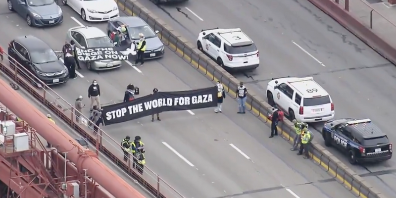 Pro-Palestinian Protestors Detained After Shutting Down Golden Gate Bridge