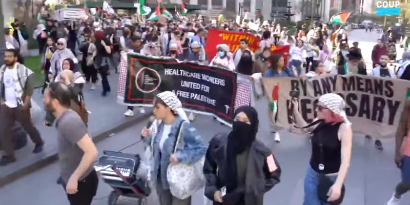 Mob Of Pro-Palestine Protestors Take Over Brooklyn Bridge